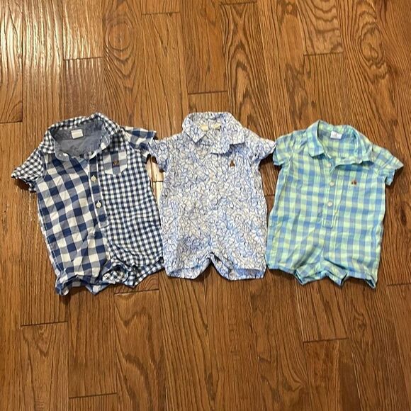 GAP Other - Baby gap plaid preppy rompers one piece size 0-3 and 3-6 months